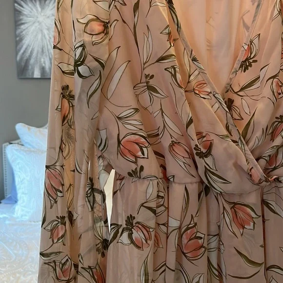 Pink blush pink Maternity maxi dress. Size L - Picture 2 of 2